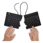 R-Go Tools Ergonomische Tastatur R-Go Split Break v2 mit Pausensoftware, geteilte Tastatur, QWERTY (UK), Kabelgebunden, Schwarz
