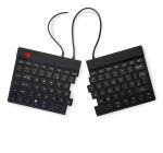 R-Go Tools Ergonomische Tastatur R-Go Split Break v2 mit Pausensoftware, geteilte Tastatur, QWERTY (UK), Kabelgebunden, Schwarz