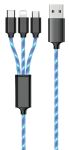 2GO 797315 USB Kabel 1,5 m USB B USB C/Micro-USB...