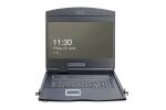 Digitus 19" LCD KVM Konsole, 16-Port CAT5, deutsche Tastatur
