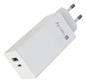 Techly IPW-PD100W-WH Ladegerät für Mobilgeräte Powerbank, Smartphone, Tablets, Universal Weiß AC Schnellladung Drinnen