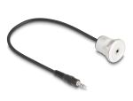 DELOCK Klinke 3,5mm 3Pin Einbaubuchse mit Kabelp. Alu. 30cm