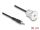 DELOCK Klinke 3,5mm 3Pin Einbaubuchse mit Kabelp. Alu. 30cm