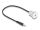 DELOCK Klinke 3,5mm 3Pin Einbaubuchse mit Kabelp. Alu. 30cm