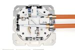 Digitus CAT 6A Klasse EA Netzwerkdose, designkompatibel, geschirmt, Unterputz, 4 Richtungen