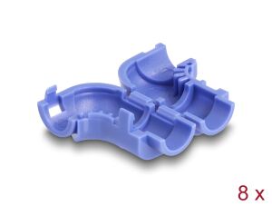 DELOCK Kabel Clips zum Abwinkeln 8 Stück blau