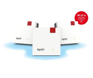 Mesh Set 1600 Dual-Band (2,4 GHz/5 GHz) Wi-Fi 6 (802.11ax) Rot, Weiß 1 Intern