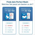 Mesh Set 1600 Dual-Band (2,4 GHz/5 GHz) Wi-Fi 6 (802.11ax) Rot, Weiß 1 Intern