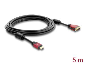 DELOCK HDMI Kabel Premium HDMI A -> DVI(18+1) St/St 5.00m