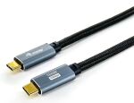 Equip USB 3.2 Gen 2 C-auf-C-Kabel, M/M, 3,0 m, PD100W , 4K/60Hz, 10Gbps, Schwarz