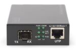 Digitus Gigabit PoE Medienkonverter, RJ45 / SFP, PSE