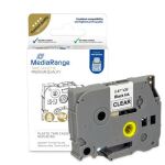 MediaRange Kunststoff-Schriftbandkassette, für/ersetzt Brother TZ-131/TZe-131, permanent haftend, 12mm, 8m, laminiert, schwarz auf transparent