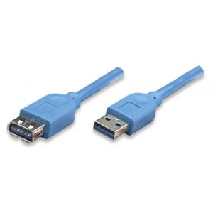 Techly ICOC-U3-AA-005-EX USB Kabel USB 3.2 Gen 1 (3.1 Gen 1) 0,5 m USB A 5 Gbit/s Blau