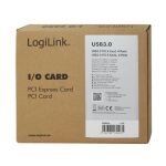 LogiLink PC0057A Schnittstellenkarte/Adapter Eingebaut USB 3.2 Gen 1 (3.1 Gen 1)