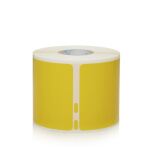 DYMO Original LabelWriter Versandetiketten / Namensschilder (Groß) | Schwarz auf gelb | 54 mm x 101 mm | Selbstklebend | Rolle mit 220 Easy-Peel-Etiketten |für LabelWriter Etikettendrucker