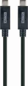 Schwaiger LK 101 C USB Kabel USB 3.2 Gen 2 (3.1 Gen 2) 1 m USB C 10 Gbit/s Schwarz