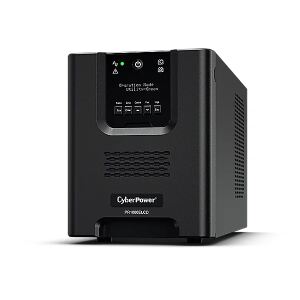 CyberPower PR1000ELCD Line-Interactive USV 1000VA/900W Tower, Reine Sinsuwelle, AVR, LCD, Ausgang (8) IEC, RJ45 Lan Protection, RS232, USB (HID), EPO, Expansion Port für opt. Netzwerkkomunikation