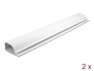 DELOCK Kabelkanal 63 x 28 mm - Länge 400 mm 2 Stück weiß