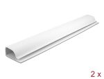 DELOCK Kabelkanal 63 x 28 mm - Länge 400 mm 2 Stück weiß