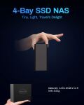 TERRAMASTER F4 SSD,4bay All SSD NAS,Quad Core,8GB DDR5,Diskl