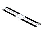 DELOCK Edelstahlkabelbinder L 500 x B 7,9 mm schwarz 10 Stk