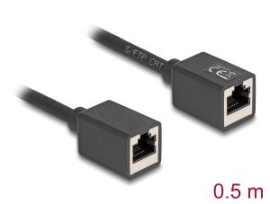 DELOCK Verlängerungsk. Kupplung RJ45 BU/RJ45 BU S/FTP 0,5m