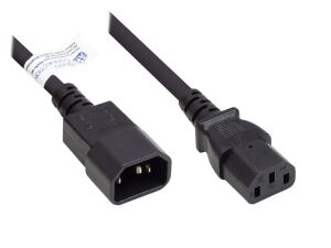 Alcasa P1430-S050 Stromkabel Schwarz 5 m C14-Koppler C13-Koppler