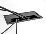DeLOCK Kabeldurchführung für Tischeinbau mit Bürste 300 x 120 x 28 mm schwarz