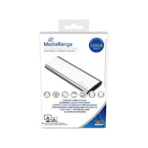 MediaRange MR1100 Externes Solid State Drive 120 GB USB Typ-C 3.2 Gen 2 (3.1 Gen 2) Silber