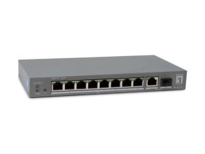 LevelOne GEP-1011 Netzwerk-Switch Unmanaged L2 Gigabit Ethernet (10/100/1000) Power over Ethernet (PoE) Desktop-/Wandmontage Grau