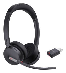 Yealink WH64 Hybrid Dual UC Kopfhörer Kabellos Kopfband Büro/Callcenter Mikro-USB Bluetooth Schwarz