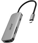 Acer 7in1 Type C Dongle Kabelgebunden USB 3.2 Gen 1 (3.1 Gen 1) Type-C Silber