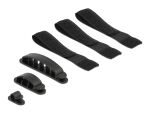 DELOCK Kabelhalter und Klettband Set 6 Stück