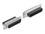 DeLOCK D-Sub 25 Pin Stecker zu RJ45 Buchse Montagesatz blau