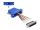 DeLOCK D-Sub 25 Pin Stecker zu RJ45 Buchse Montagesatz blau