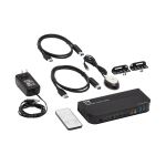Tripp Lite B005-DPUA2-K DisplayPort/USB KVM-Switch mit 2 Anschlüssen - 4K 60 Hz, HDR, HDCP 2.2, IR, DP 1.4, USB-Freigabe, USB 3.0-Kabel