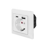 LogiLink PA0262 Steckdose CEE 7/3 + USB Weiß