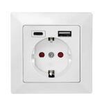 LogiLink PA0262 Steckdose CEE 7/3 + USB Weiß