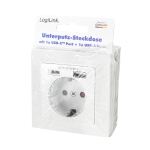 LogiLink PA0262 Steckdose CEE 7/3 + USB Weiß