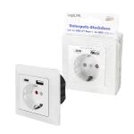 LogiLink PA0262 Steckdose CEE 7/3 + USB Weiß