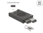 DeLOCK 3.5″ Wechselrahmen für 2 x M.2 NVMe SSD mit OcuLink SFF-8612 Anschluss