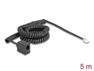 DELOCK Telefonkabel/Spiralkabel RJ11 St. zu RJ11 Bu. 5m