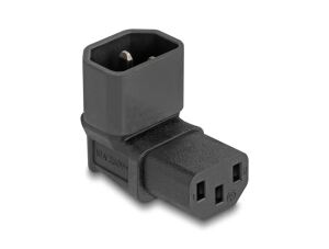 DeLOCK Netzadapter IEC 60320 - C14 auf C13, Stecker / Buchse, 10 A, 90° gewinkelt