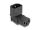 DeLOCK Netzadapter IEC 60320 - C14 auf C13, Stecker / Buchse, 10 A, 90° gewinkelt