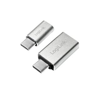 LogiLink AU0040 Kabeladapter USB 3.1 C USB 3.0 A, Micro USB 2.0 Aluminium
