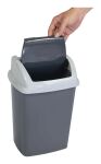 MAUL 9521087 Mülleimer 10 l Rechteckig Kunststoff, Polypropylen (PP) Dunkles Grau, Weiß