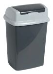 MAUL 9521087 Mülleimer 10 l Rechteckig Kunststoff, Polypropylen (PP) Dunkles Grau, Weiß