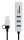 LogiLink USB 3.0 Hub, 4x USB-A, 5 Gbit/s, 2-in-1 Anschlusskabel, Silber