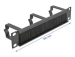 DELOCK 10" Kabelmanagement Bürstenleiste 3 Bügel 1 HE schw.