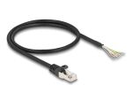 DeLOCK Kabel RJ50 Stecker zu offenen Kabelenden S/FTP 0,5 m schwarz